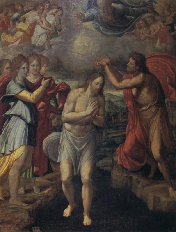 Juan Fernandez de Navarrete Baptism of Christ Norge oil painting art